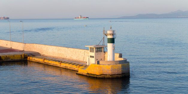 Lighthouse in the Piraeus port
