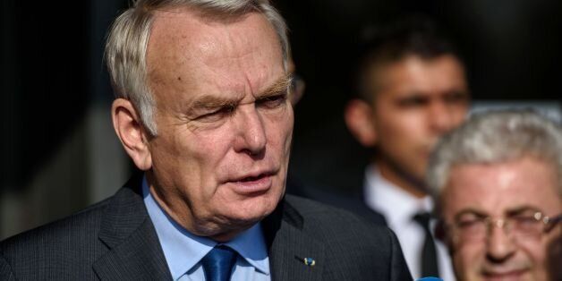 French Minister for Foreign Affairs Jean-Marc Ayrault speaks to media after his arrival at the airport in Gaziantep, on October 23, 2016 during his visit in Turkey. / AFP / OZAN KOSE (Photo credit should read OZAN KOSE/AFP/Getty Images)
