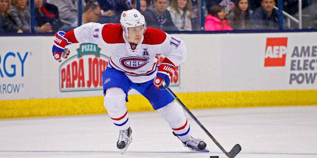 COLUMBUS, OH - DECEMBER 23: Brendan Gallagher #11 of the Montreal Canadiens controls the puck during the game against the Columbus Blue Jackets on December 23, 2016 at Nationwide Arena in Columbus, Ohio. (Photo by Kirk Irwin/Getty Images)