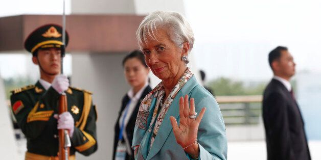 International Monetary Fund Managing Director Christine Lagarde arrives at the G-20 summit in Hangzhou, China, Sept. 4, 2016. (Rolex Dela Pena/Pool Photo via AP)