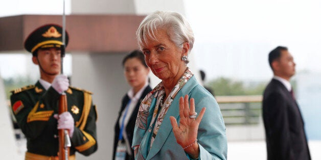 International Monetary Fund Managing Director Christine Lagarde arrives at the G-20 summit in Hangzhou, China, Sept. 4, 2016. (Rolex Dela Pena/Pool Photo via AP)