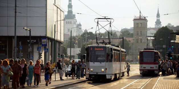 Estonia (Baltic States), Harju Region, Tallinn, European Capital of Culture 2011, the modern town, the tramway