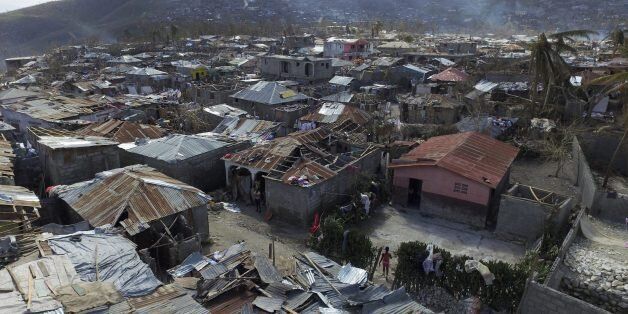 Aerial views of Jeremie, 188 km west of Port-au-Prince, on October 10, 2016, following the passage of Hurricane Matthew. Haiti faces a humanitarian crisis that requires a 'massive response' from the international community, the United Nations chief said , with at least 1.4 million people needing emergency aid following last week's battering by Hurricane Matthew. / AFP / NICOLAS GARCIA (Photo credit should read NICOLAS GARCIA/AFP/Getty Images)