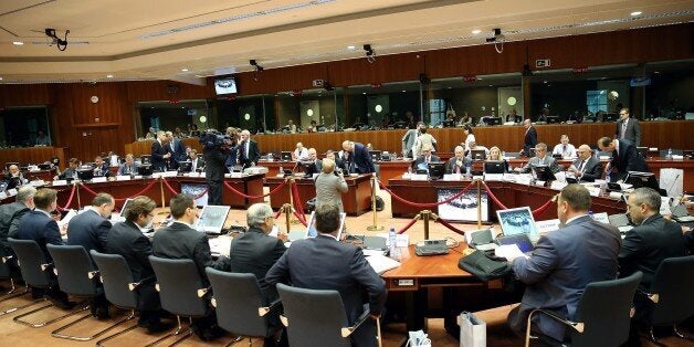 BRUSSELS, BELGIUM - JULY12: Eurogroup Finance Ministers meeting is held to discuss Brexit and punishments to Spain and Portugal in Brussels, Belgium on July 12, 2016. (Photo by Dursun Aydemir/Anadolu Agency/Getty Images)