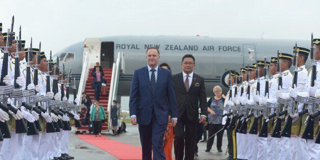 New Zealand's Prime Minister John Key arrives to attend the 27th Association of Southeast Asian Nations (ASEAN) Summit, at the Bunga Raya Complex at the Kuala Lumpur International Airport in Sepang on November 20, 2015. Malaysia hosts the 27th ASEAN summit from November 18-22. AFP PHOTO / ADEK BERRY (Photo credit should read ADEK BERRY/AFP/Getty Images)