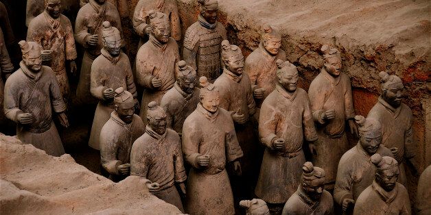 China, Shaanxi Province, near Xian, Lintong site listed World Heritage by UNESCO, terracotta army guarding the first Emperor Qin Shi Huangdi's tomb