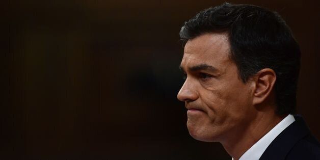 Leader of Spanish Socialist Party (PSOE) Pedro Sanchez looks on inside the Spanish Congress (Las Cortes) on August 31, 2016, in Madrid during the second day of a parliamentary investiture debate to vote through a prime minister and allow the country to finally get a government.Spain's caretaker Prime Minister Mariano Rajoy on Tuesday urged lawmakers to back him for a second term, arguing ahead of a confidence vote which he appears set to lose that the country 'urgently' needs a government. / AFP / PIERRE-PHILIPPE MARCOU (Photo credit should read PIERRE-PHILIPPE MARCOU/AFP/Getty Images)