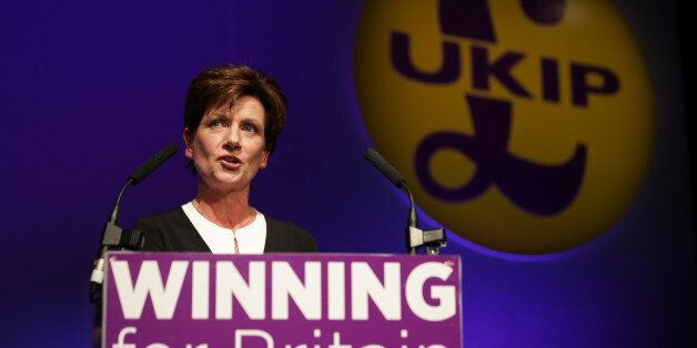 New leader of the anti-EU UK Independence Party (UKIP) Diane James gives an address at the UKIP Autumn Conference in Bournemouth, on the southern coast of England, on September 16, 2016. Diane James was announced as UKIP's new leader on September 16 to replace charismatic figurehead Nigel Farage. Farage made the shock decision to quit as leader of the UK Independence Party following victory in the referendum on Britain's membership of the European Union. / AFP / Daniel Leal-Olivas (Photo credit should read DANIEL LEAL-OLIVAS/AFP/Getty Images)