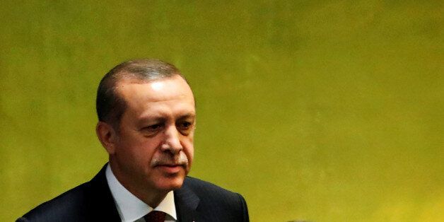 Turkish President Recep Tayyip Erdogan enters the General Assembly Hall to speak during the 71st United Nations General Assembly in Manhattan, New York, U.S. September 20, 2016. REUTERS/Eduardo Munoz