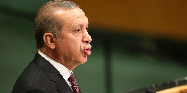 Recep Tayyip Erdogan, President of Turkey, speaks during the 71st session of the United Nations General Assembly at U.N. headquarters, Tuesday, Sept. 20, 2016. (AP Photo/Seth Wenig)