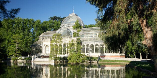 ancient Crystal palace in El Retiro park at Madrid Spain