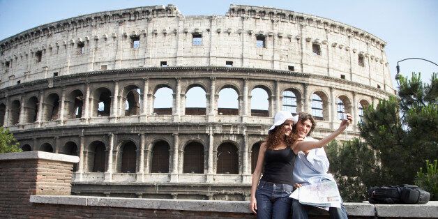 Couple on Rome Vacation