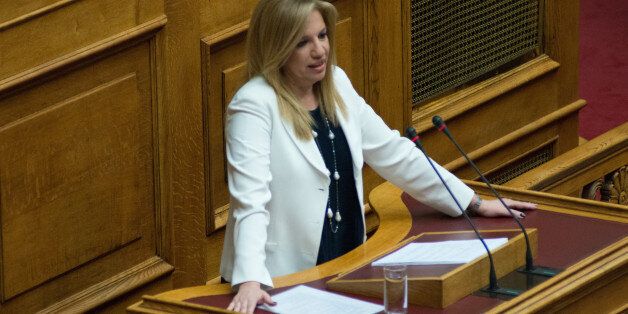 Fofi Gennimata, chairwoman of PASOK during a debate about the Justice Issue at the Hellenic Parliament, in Athens, Greece, on March 29, 2016. (Photo by Wassilios Aswestopoulos/NurPhoto via Getty Images)