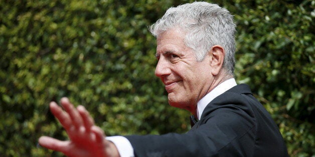 Chef Anthony Bourdain poses at the 2015 Creative Arts Emmy Awards in Los Angeles, California September 12, 2015. REUTERS/Danny Moloshok