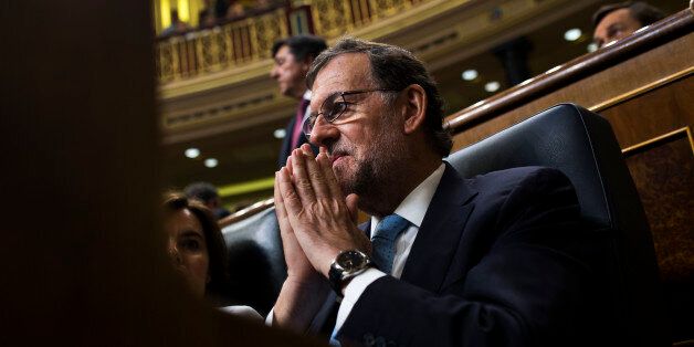 Spain's acting Prime Minister Mariano Rajoy attends the Spanish parliament in Madrid, Tuesday, July 19, 2016. Deputies elected in Spain's second inconclusive elections last month are taking their seats and starting procedures to try to elect a Prime Minister and avoid another round of elections. (AP Photo/Francisco Seco)