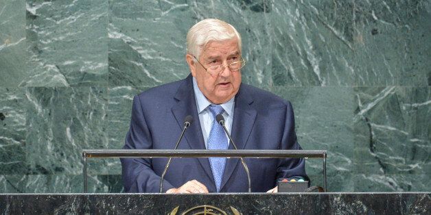 Walid Al-Moualem, Deputy Prime Minister of Syria, addresses the 71st session of the United Nations General Assembly at the UN headquarters in New York on September 24, 2016 / AFP / KENA BETANCUR (Photo credit should read KENA BETANCUR/AFP/Getty Images)