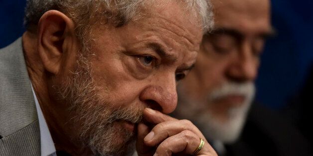 BRASILIA, BRAZIL - AUGUST 29: Former Brazilian President Luiz Inacio Lula da Silva attends the impeachment trial for suspended Brazilian President Dilma Rousseff on the Senate floor on August 29, 2016 in Brasilia, Brasil. Senators will vote in the coming days whether to impeach and permanently remove Rousseff from office. (Photo by Ricardo Botelho/Brazil Photo Press/LatinContent/Getty Images)
