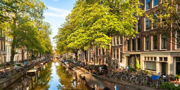 Summer Morning on Amsterdam Bloemgracht Canal