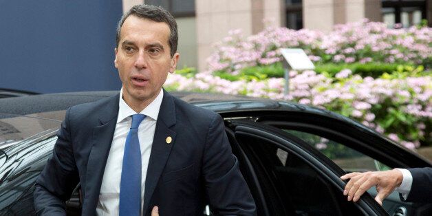 Austrian Federal Chancellor Christian Kern arrives for an EU summit in Brussels on Wednesday, June 29, 2016. European Union leaders are meeting without Britain for the first time since the British referendum to rethink their bloc and keep it from disintegrating after Britainâs unprecedented vote to leave. (AP Photo/Geoffroy Van der Hasselt)