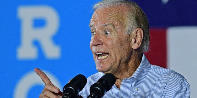 Vice President Joe Biden speaks at a campaign event for Democratic presidential candidate Hillary Clinton, Thursday, Sept. 1, 2016, in Cleveland. (AP Photo/David Dermer)