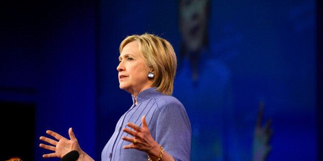 Democratic presidential nominee Hillary Clinton addresses the National Convention of the American Legion in Cincinnati, Ohio, U.S., August 31, 2016. REUTERS/Bryan Woolston