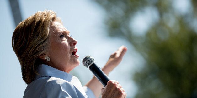 Democratic presidential candidate Hillary Clinton speaks at the 11th Congressional District Labor Day festival at Luke Easter Park in Cleveland, Ohio, Monday, Sept. 5, 2016. (AP Photo/Andrew Harnik)
