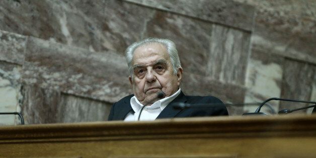 ATHENS, ATTICA, GREECE - 2016/05/06: State Minister Alekos Flabouraris during a parliamentary group meeting ahead of the debate and voting of the new social security bill in two sessions, on Saturday and Sunday morning. (Photo by Panayotis Tzamaros/Pacific Press/LightRocket via Getty Images)