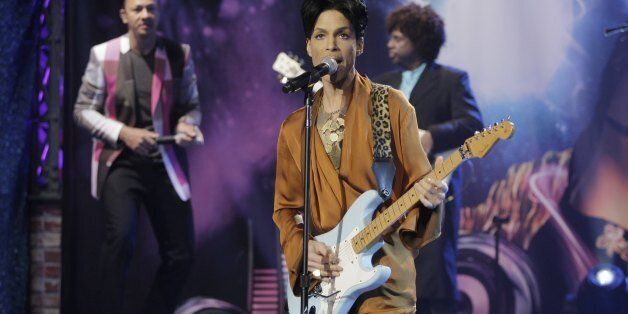 THE TONIGHT SHOW WITH JAY LENO -- Episode 3736-- Air Date 03/26/2009 -- Pictured: Musical guest Prince performs on March 26, 2009 -- Photo by: Paul Drinkwater/NBCU Photo Bank