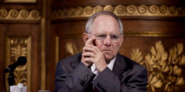 German Minister of Finance Wolfgang SchÃ¤uble and Danish Minister for Economic Affairs and the Interior Margrethe Vestager (not seen) during a discussion âShow me the money - welfare and European economiesâ at the University of Copenhagen, Thursday, March 29, 2012. (AP Photo/Polfoto, Mie Brinkmann) DENMARK OUT