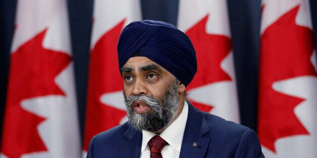Canada's Defence Minister Harjit Sajjan speaks during a news conference in Ottawa, Ontario, Canada, November 22, 2016. REUTERS/Chris Wattie