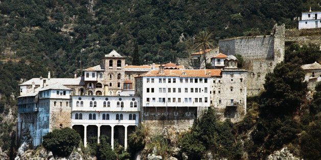 Osiou Grigoriou (Gregorys) monastery, 14th-18th century, Mount Athos, Greece.