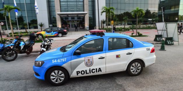 Rio , Brazil - 18 August 2016; A general view of a police car outside the Hospital Samaritano Barra in Rio de Janeiro, Brazil. (Photo By Stephen McCarthy/Sportsfile via Getty Images)