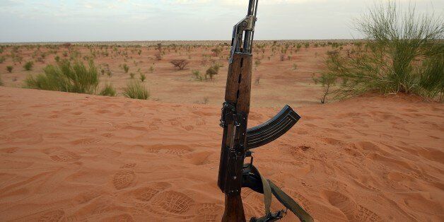 A picture taken on March 11, 2016 shows an AK 47 Kalashnikov assault rifle of the Malian army pictured in the region of Timbuktu. / AFP / PASCAL GUYOT (Photo credit should read PASCAL GUYOT/AFP/Getty Images)