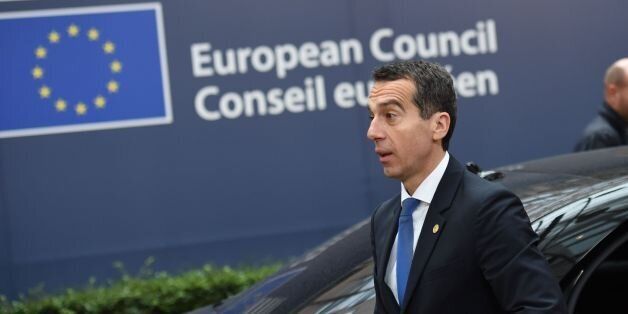 Austria's Chancellor Christian Kern arrives before an EU summit meeting on June 29, 2016 at the European Union headquarters in Brussels.European Union leaders will assess the damage from Britain's decision to leave the bloc and try to prevent further disintegration, as they meet for the first time without a British representative on June 29, 2016. And as the shockwaves reverberate around British politics, Scottish First Minister Nicola Sturgeon is also expected in Brussels 'utterly determined' to keep her pro-EU country in the club despite the Brexit vote. / AFP / STEPHANE DE SAKUTIN (Photo credit should read STEPHANE DE SAKUTIN/AFP/Getty Images)