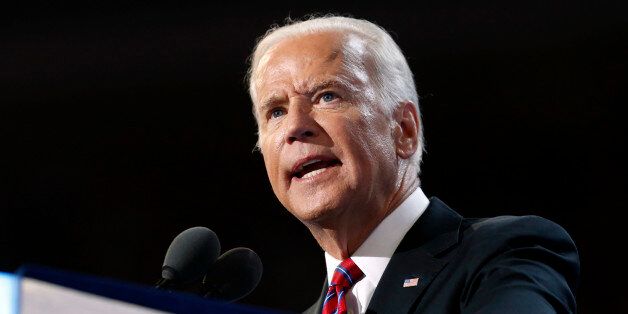 Vice President Joe Biden speaks during the third day session of the Democratic National Convention in Philadelphia, Wednesday, July 27, 2016. (AP Photo/Carolyn Kaster)