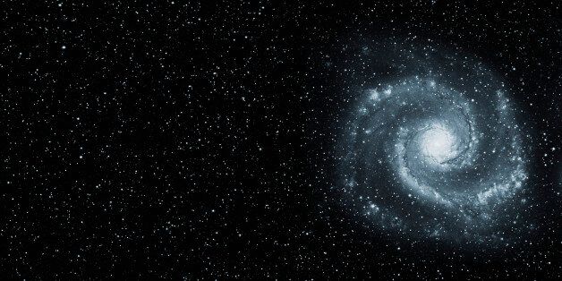 Spiral Galaxy in Starry Sky