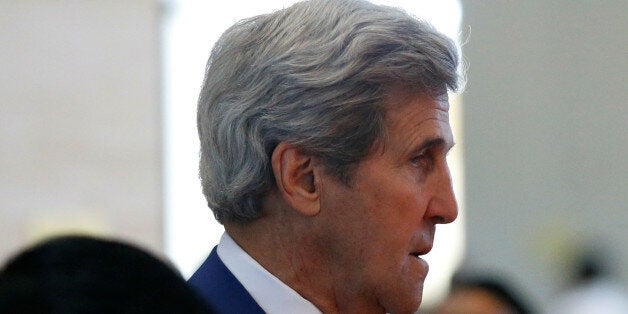 U.S. Secretary of State John Kerry arrives at the ASEAN foreign ministers meeting in Vientiane, Laos July 25, 2016. REUTERS/Jorge Silva