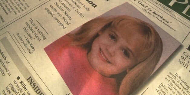 American child JonBenÃ©t Ramsey was murdered at age 6, in Boulder. (Photo by Axel Koester/Sygma via Getty Images)