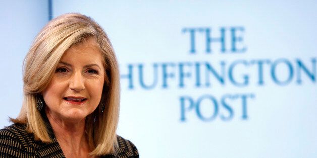 Arianna Huffington, president and Editor-in-Chief of The Huffington Post Media Group attends a session at the World Economic Forum (WEF) in Davos January 25, 2014. REUTERS/Denis Balibouse (SWITZERLAND - Tags: POLITICS BUSINESS)