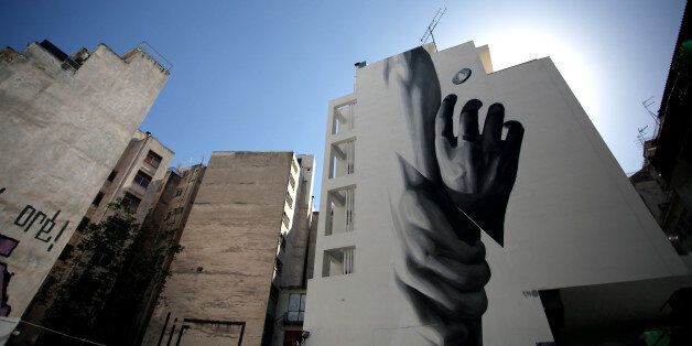 Graffiti in Athens city center, April 15, 2016 (Photo by Giorgos Georgiou/NurPhoto via Getty Images)