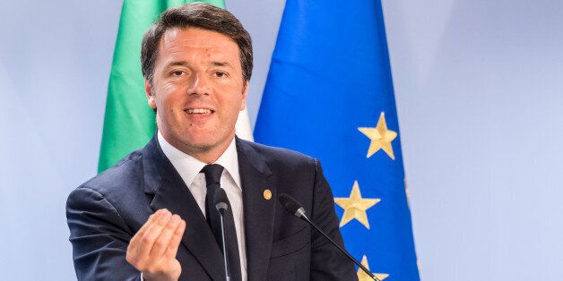 Italian Prime Minister Matteo Renzi speaks during an EU summit in Brussels on Wednesday, June 29, 2016. European Union leaders are meeting without Britain for the first time since the British referendum to rethink their bloc and keep it from disintegrating after Britainâs unprecedented vote to leave. (Geert Vanden Wijngaert)