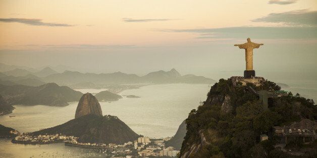 View of Rio de Janeiro at dusk