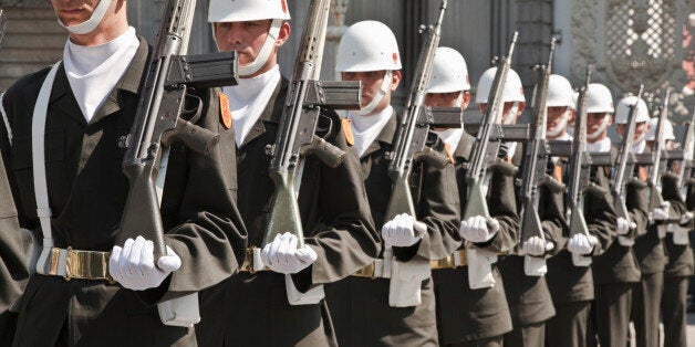 Military parade in Istanbul, Turkey.