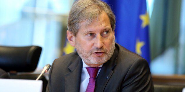 BRUSSELS, BELGIUM - JULY 19: Commissioner for European Neighbourhood Policy and Enlargement Negotiations, Johannes Hahn delivers a speech during the European Parliament Foreign Relations Committee extraordinary meeting over the military coup attempt in Turkey, in Brussels, Belgium on July 19, 2016. (Photo by Dursun Aydemir/Anadolu Agency/Getty Images)