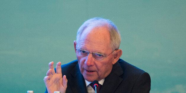 Germany's Finance Minister Wolfgang SchÃ¤uble speaks during the G20 High-level Tax Symposium, part of the G20 finance ministers meeting in Chengdu, in China's Sichuan province on July 23, 2016.Government representatives and central bank chiefs from the world's top 20 economies have gathered in the southwestern Chinese city of Chengdu on July 23-24 with the impact of Britain's vote to leave the European Union (EU) high on the agenda. / AFP / FRED DUFOUR (Photo credit should read FRED DUFOUR/AFP/Getty Images)