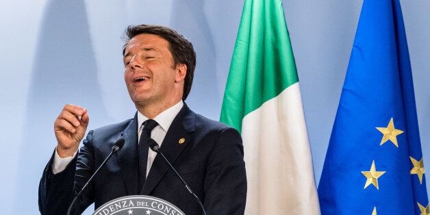Italian Prime Minister Matteo Renzi speaks during an EU summit in Brussels on Wednesday, June 29, 2016. European Union leaders are meeting without Britain for the first time since the British referendum to rethink their bloc and keep it from disintegrating after Britainâs unprecedented vote to leave. (Geert Vanden Wijngaert)