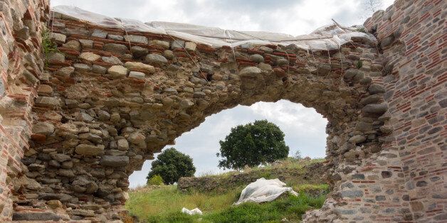 Ancient city remains of Filippous in Greece