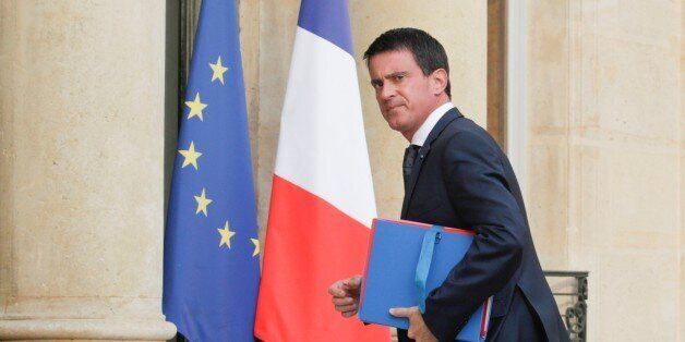 PARIS, FRANCE - JULY 27 : French Prime Minister Manuel Valls arrives at the Elysee Palace for the meeting with French President Francois Hollande (not seen) and French representatives of the different religions, aftermath of attack on French church Saint-Etienne-Du-Rouvray, in Paris, France on July 27, 2016. (Photo by Geoffroy Van Der Hasselt/Anadolu Agency/Getty Images)