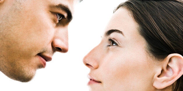 Couple face to face, close-up