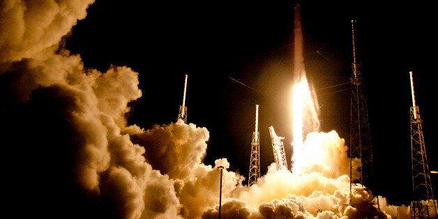 The Falcon 9 SpaceX rocket lifts off from launch complex 40 at the Cape Canaveral Air Force Station in Cape Canaveral, Fla., Sunday, July 17, 2016. The Falcon 9 is headed to the International Space Station with 5,000 pounds of supplies. (AP Photo/John Raoux)